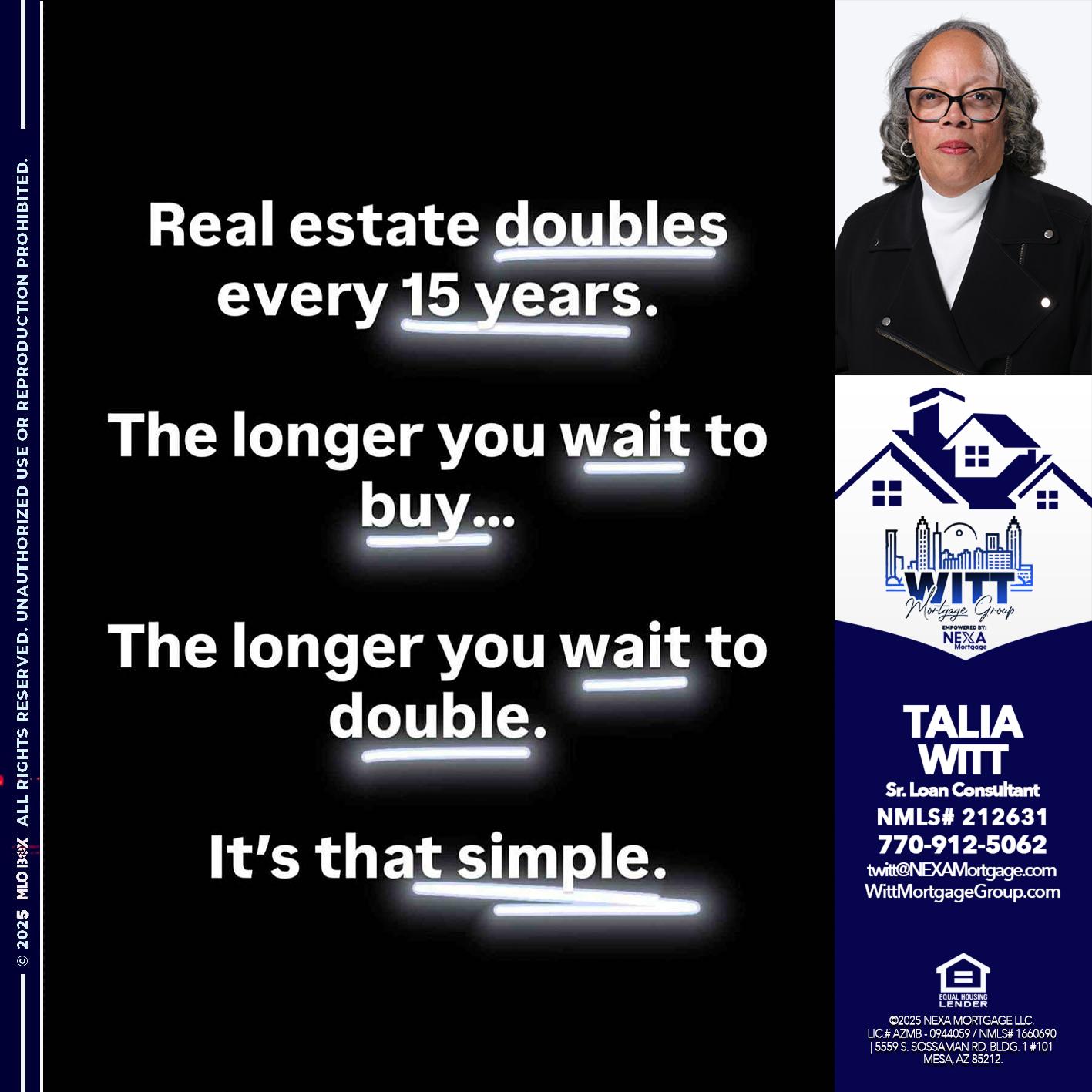 REAL ESTATE - Talia Witt -Sr Loan Consultant