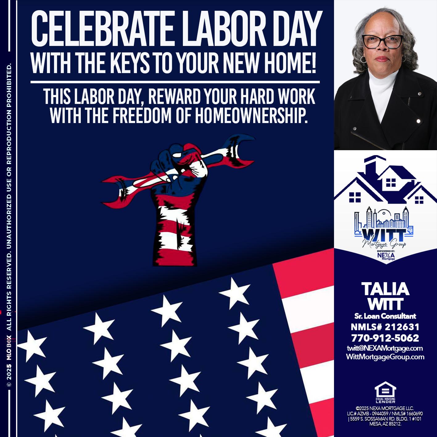 CELEBRATE LABOR DAY - Talia Witt -Sr Loan Consultant