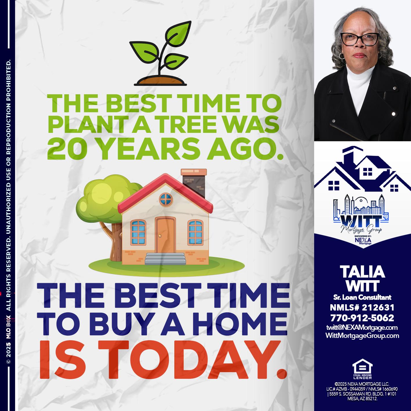 BEST TIME TO - Talia Witt -Sr Loan Consultant