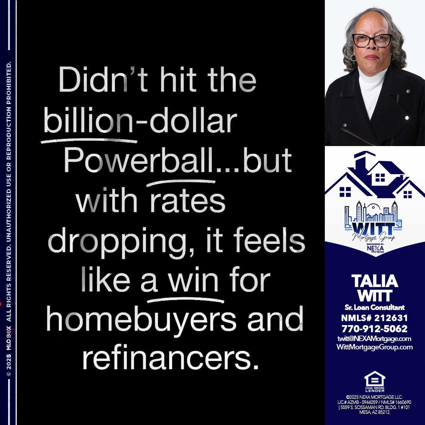 DIDNT HIT - Talia Witt -Sr Loan Consultant