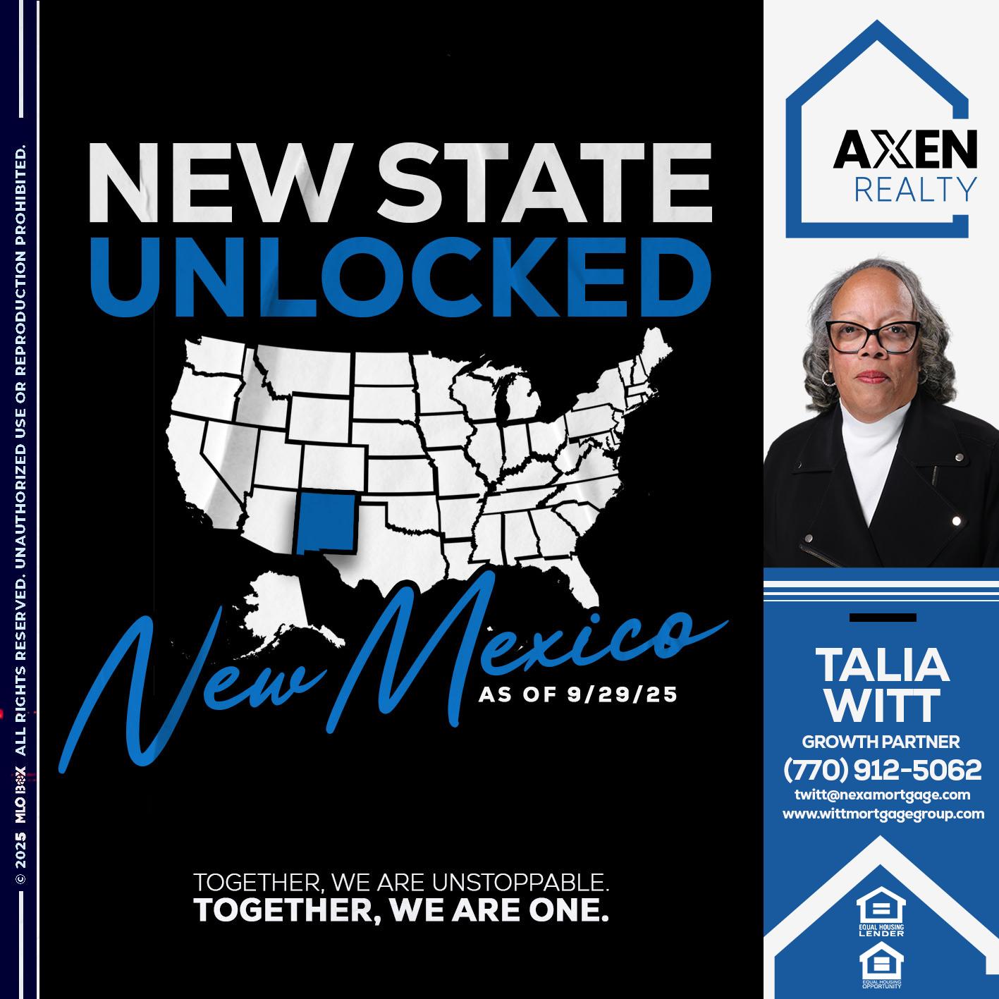 NEW MEXICO - Talia Witt -Sr Loan Consultant