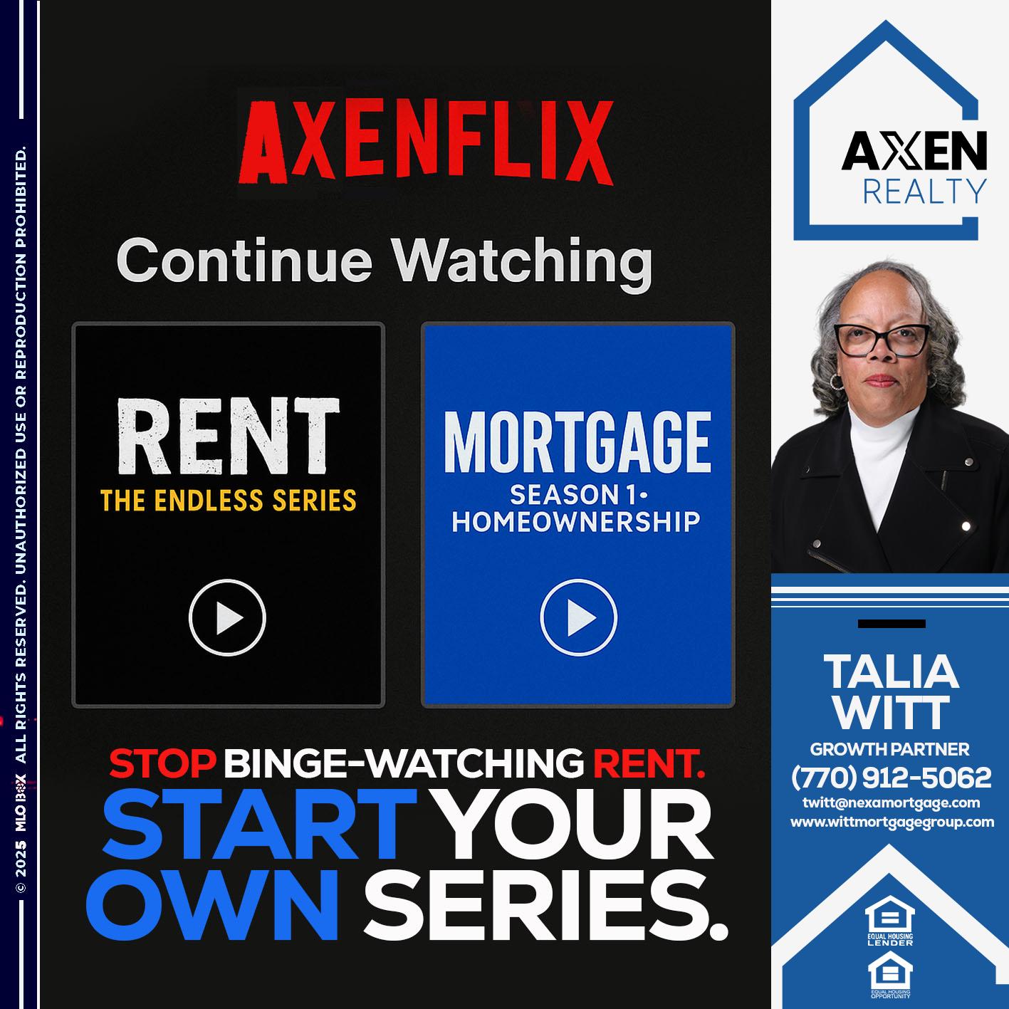 AXEN FLIX - Talia Witt -Sr Loan Consultant