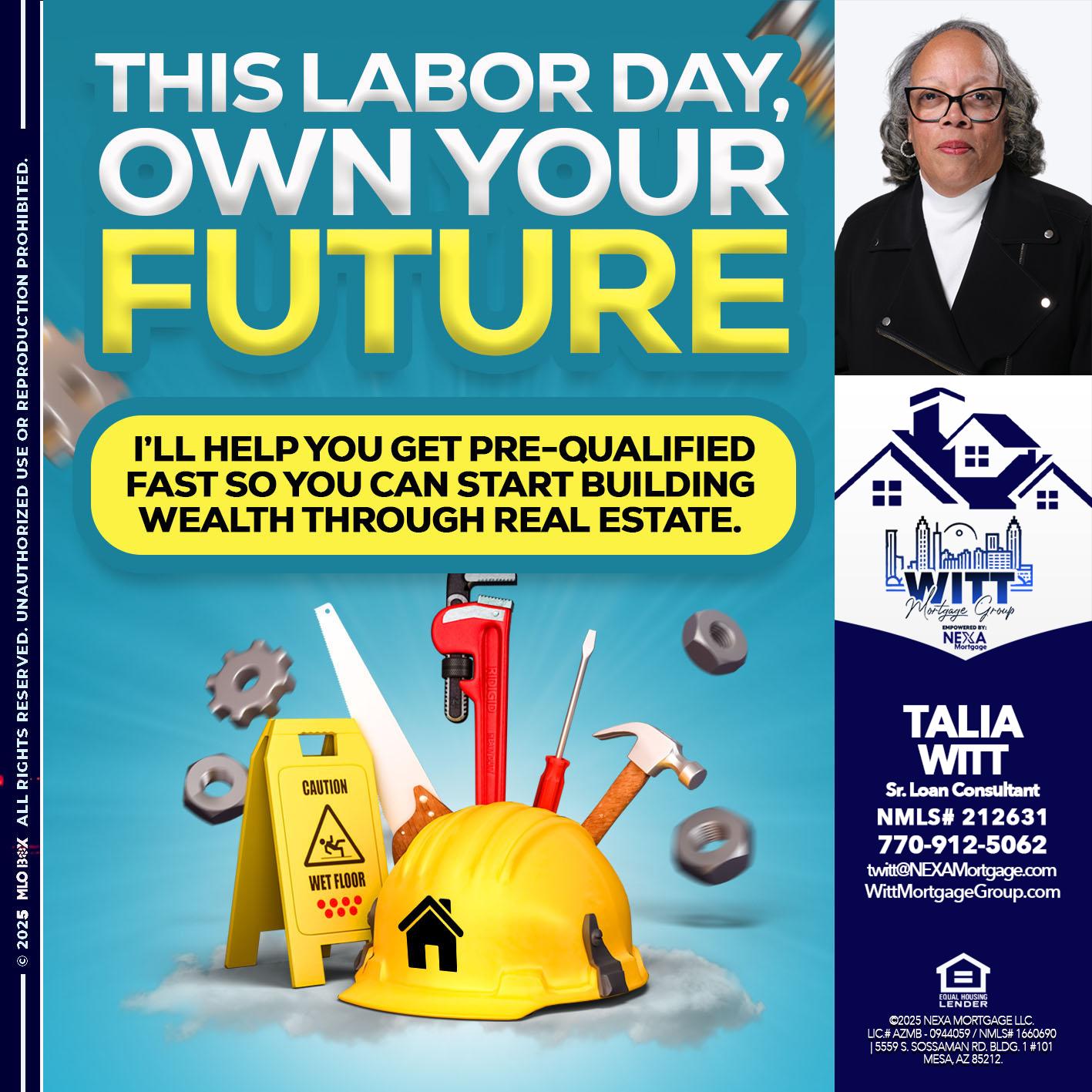 LABOR DAY - Talia Witt -Sr Loan Consultant