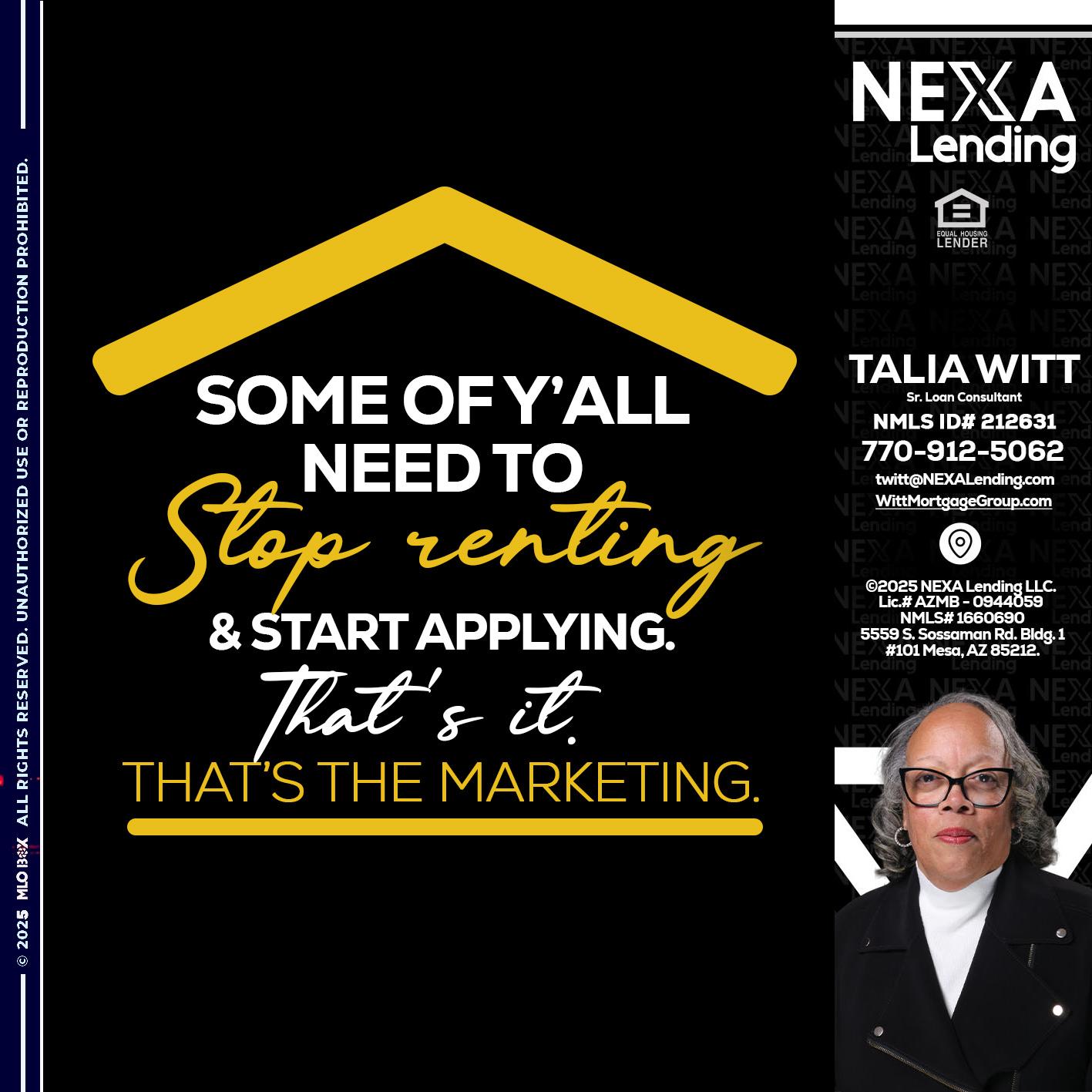some of you - Talia Witt -Sr Loan Consultant