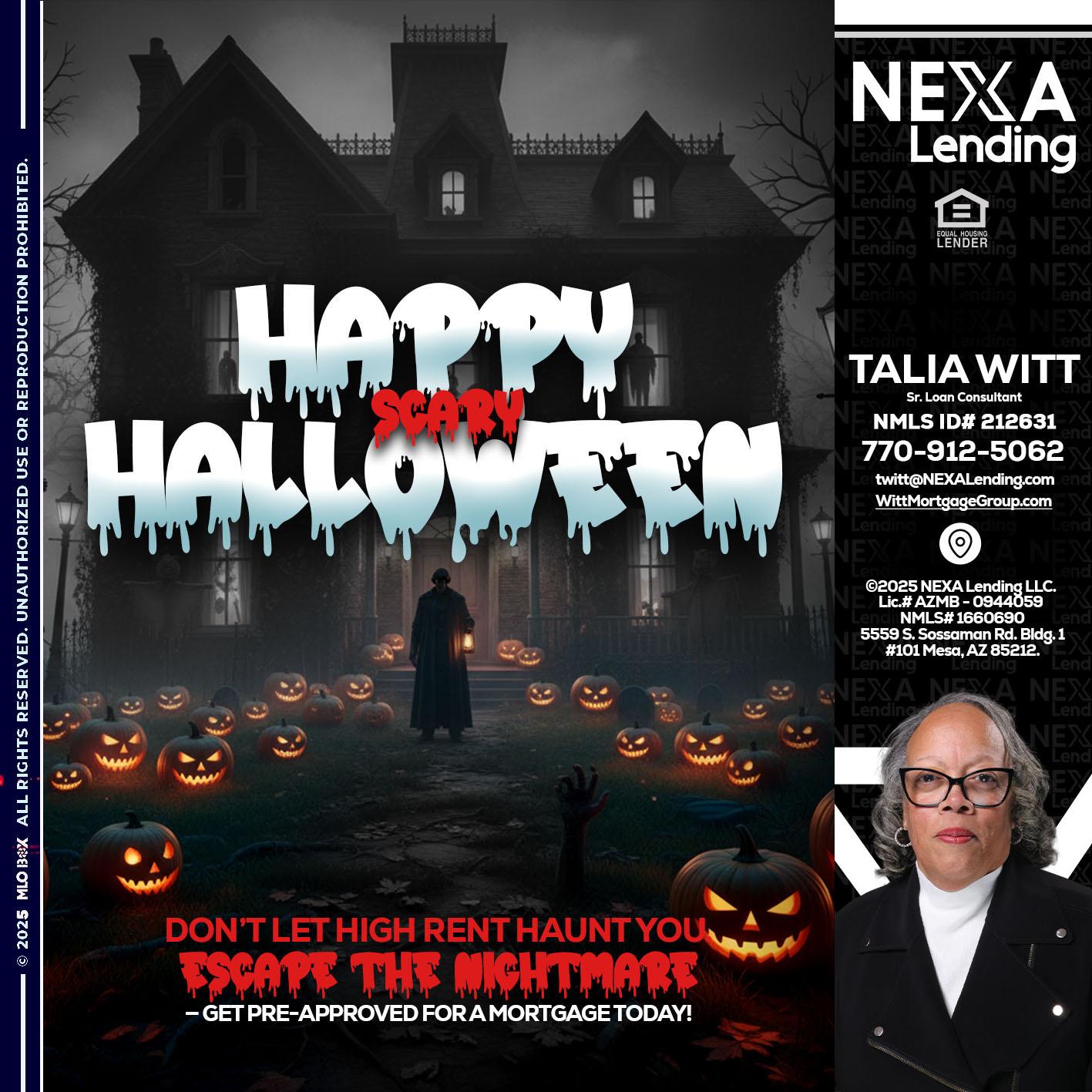 HAPPY HALLOWEEN - Talia Witt -Sr Loan Consultant