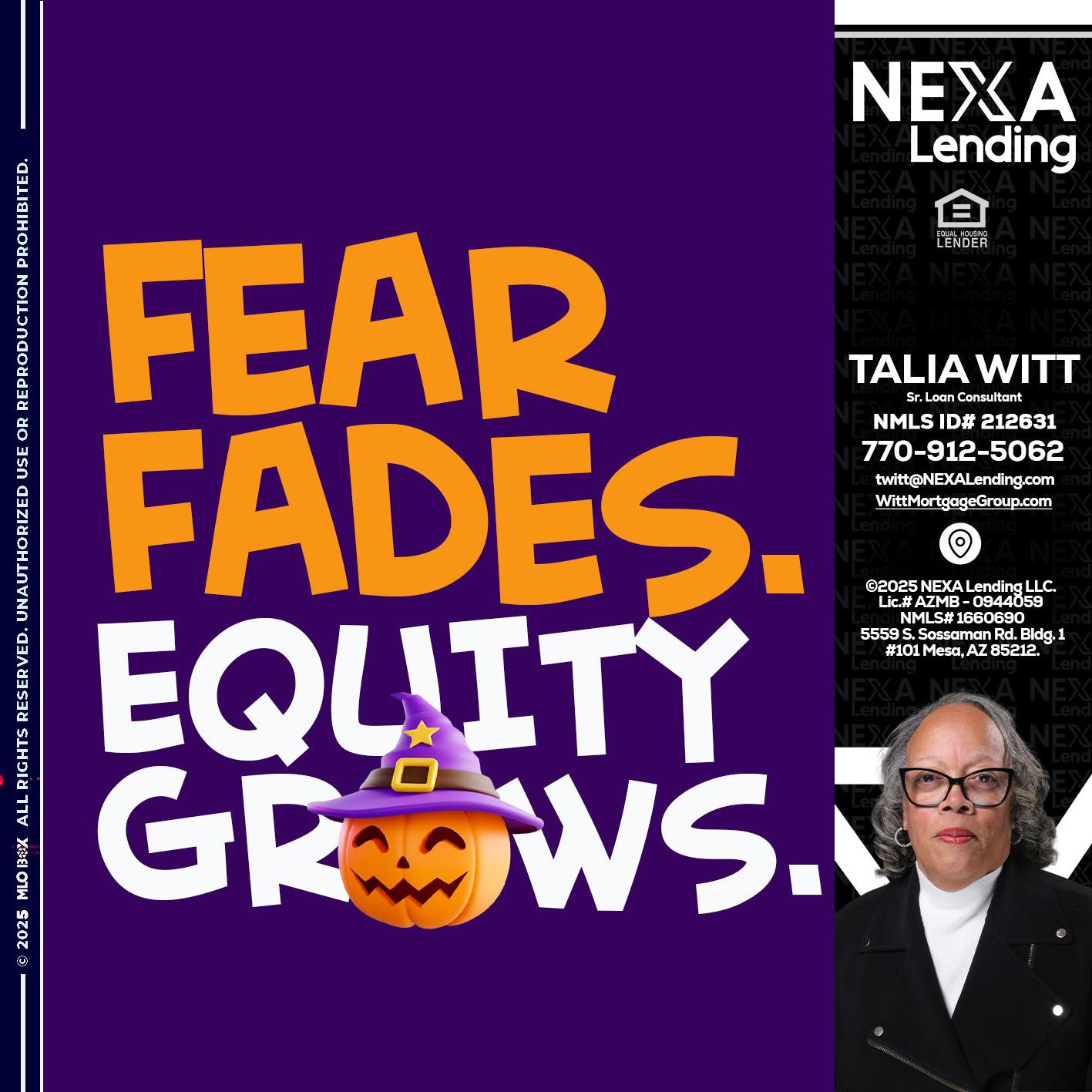 FEAR FADES - Talia Witt -Sr Loan Consultant