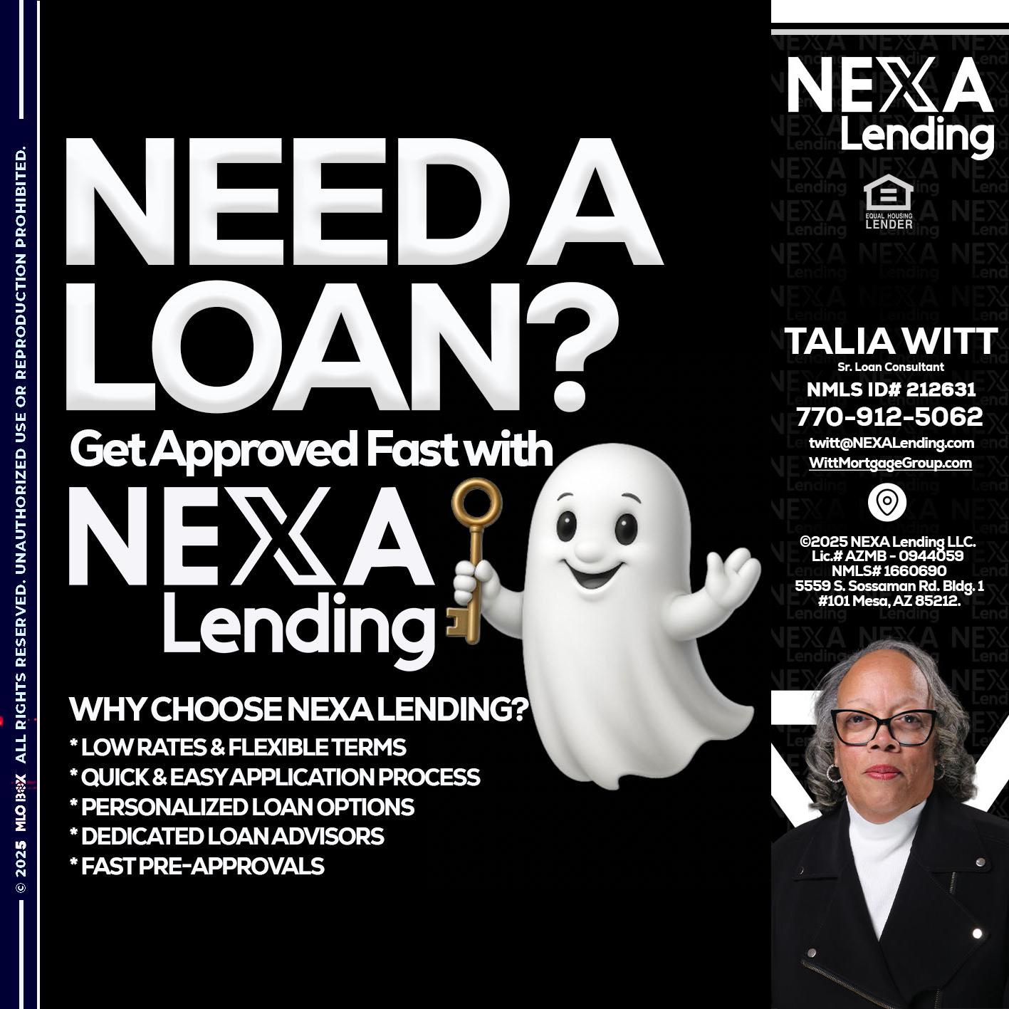 NEED A LOAN? - Talia Witt -Sr Loan Consultant