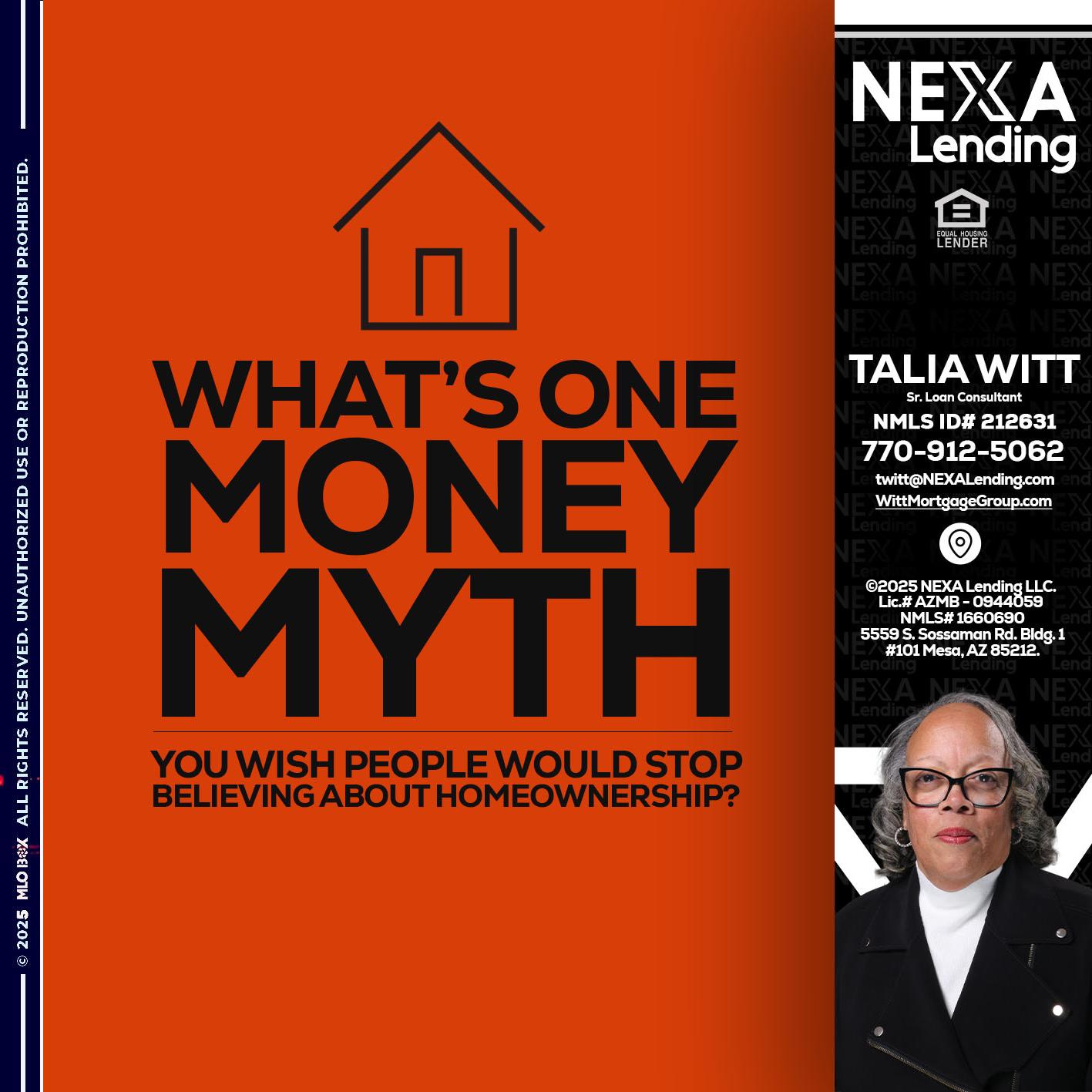 WHATS ONE - Talia Witt -Sr Loan Consultant