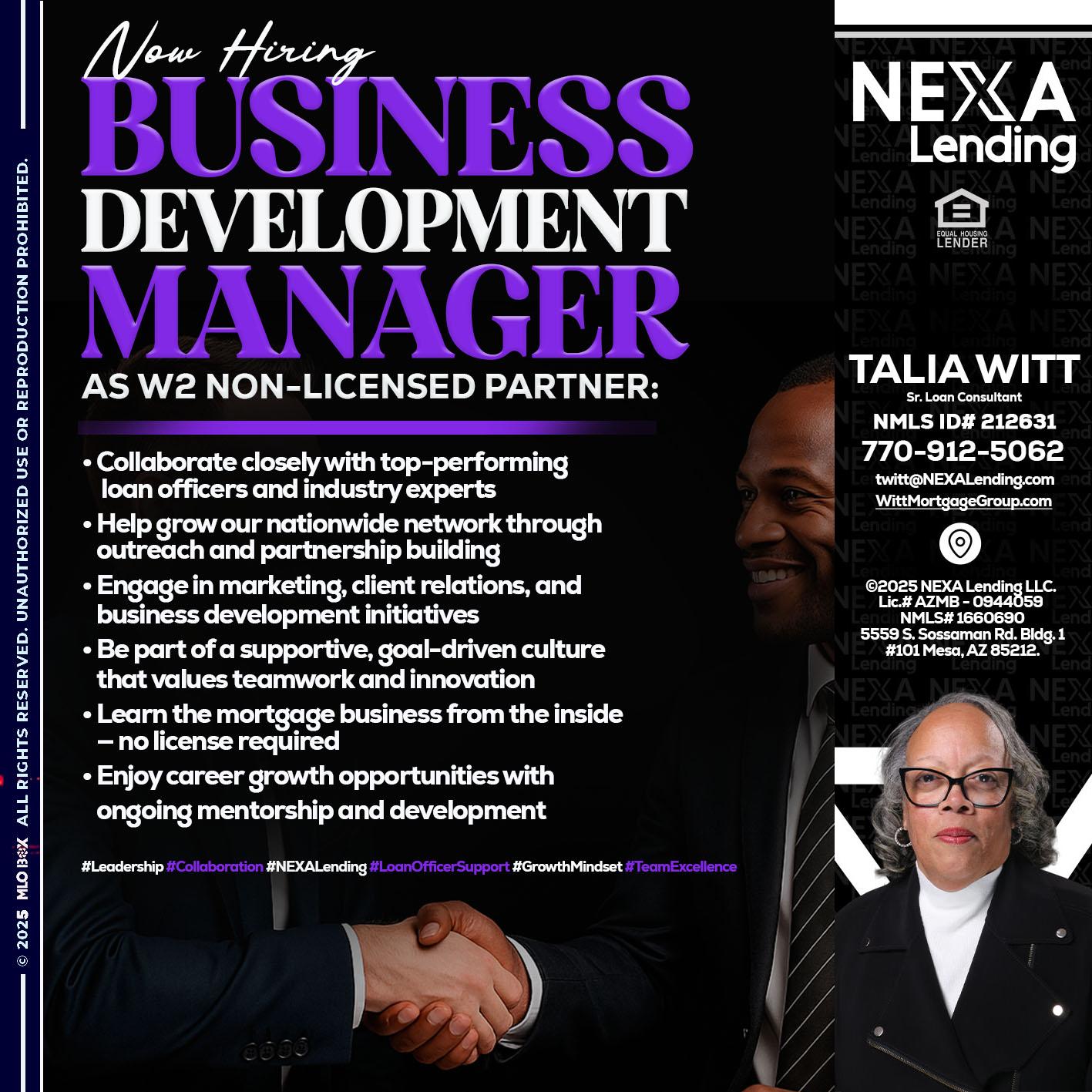 NOW HIRING - Talia Witt -Sr Loan Consultant