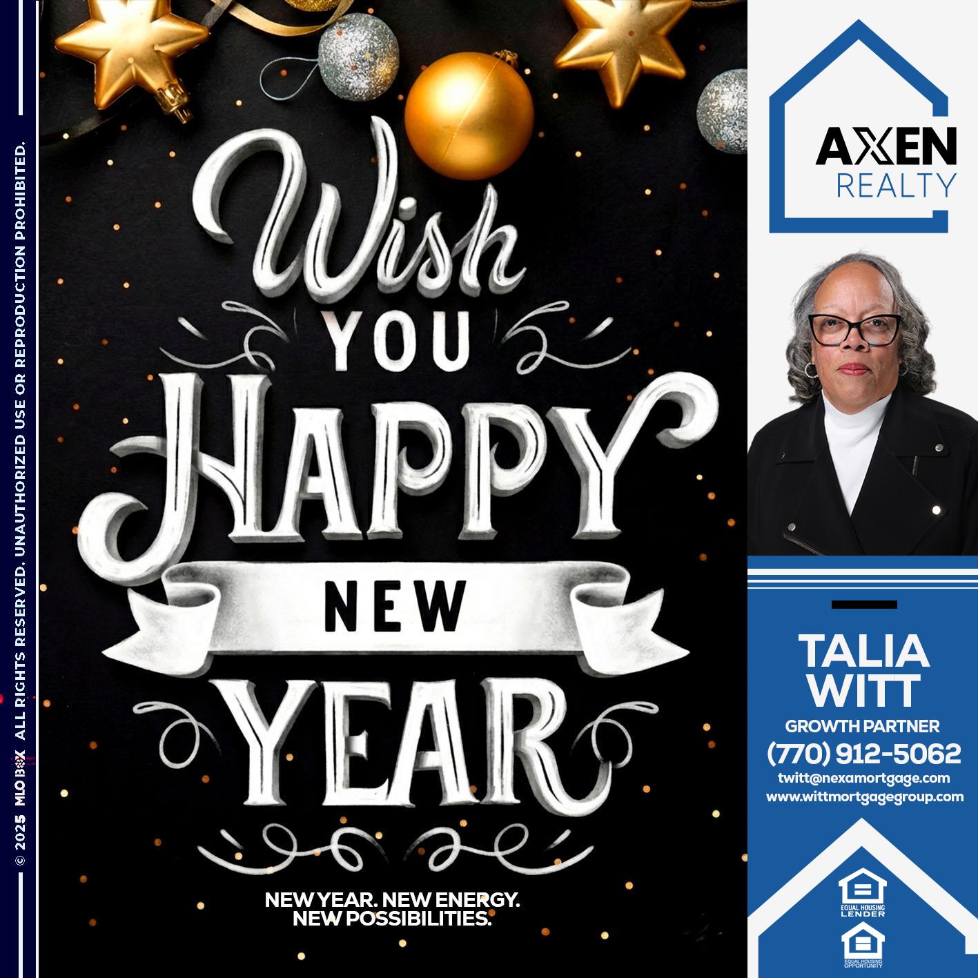 WISH YOU HAPPY NEW YEAR - Talia Witt -Sr Loan Consultant