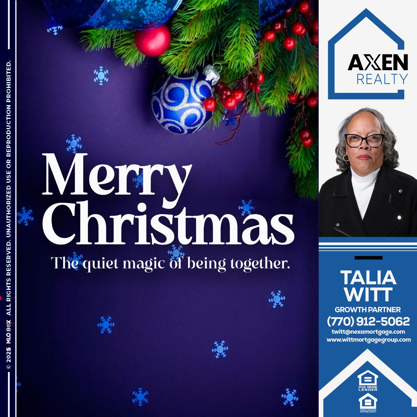 merry christmas - Talia Witt -Sr Loan Consultant