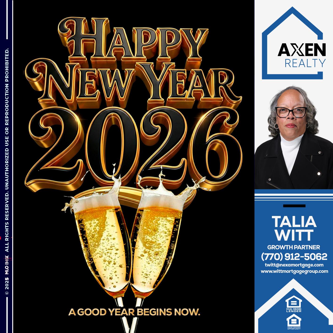 HAPPY NEW YEAR - Talia Witt -Sr Loan Consultant