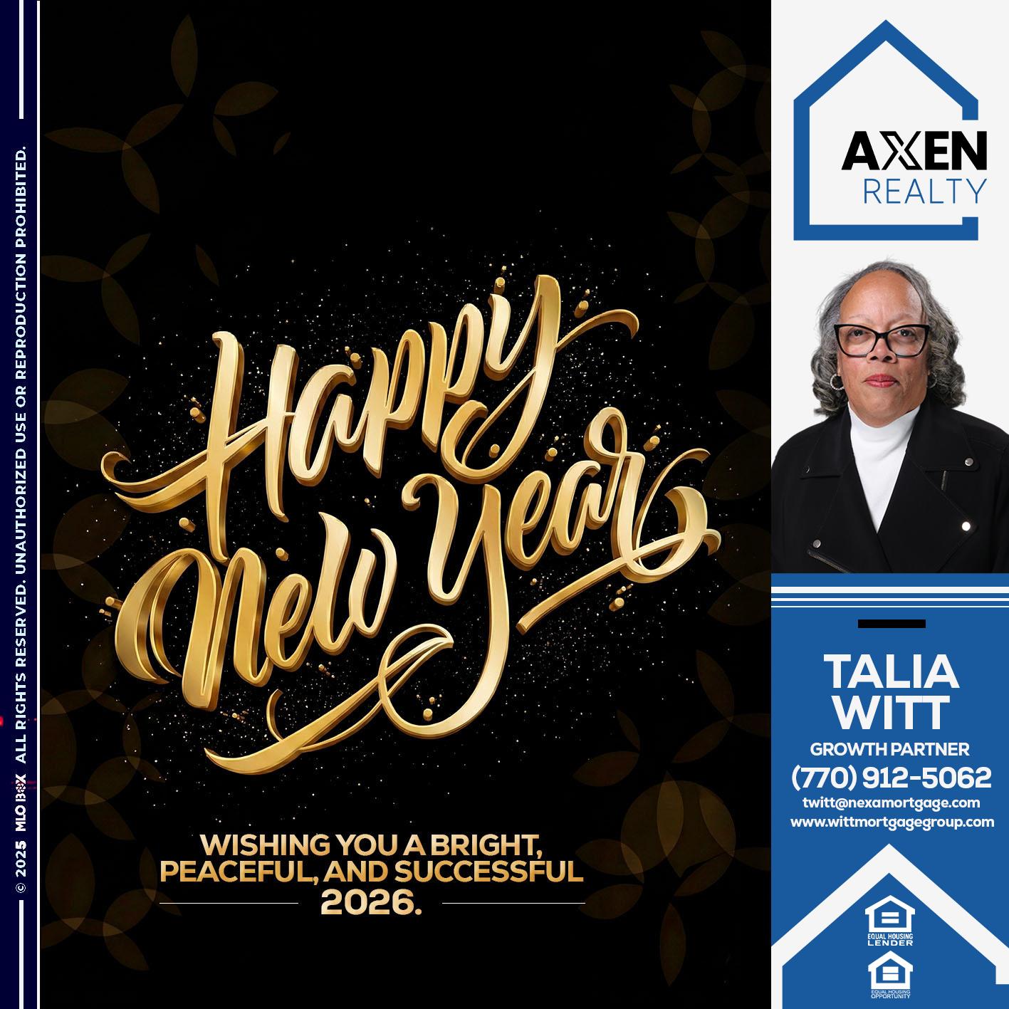 HAPPY NEW YEAR - Talia Witt -Sr Loan Consultant