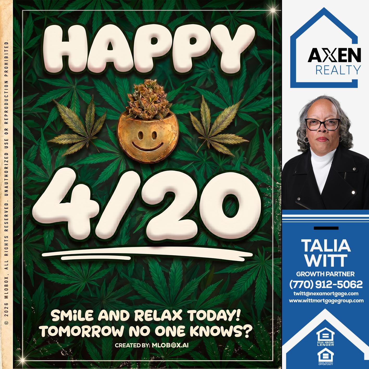 HAPPY 4/20 - Talia Witt -Sr Loan Consultant