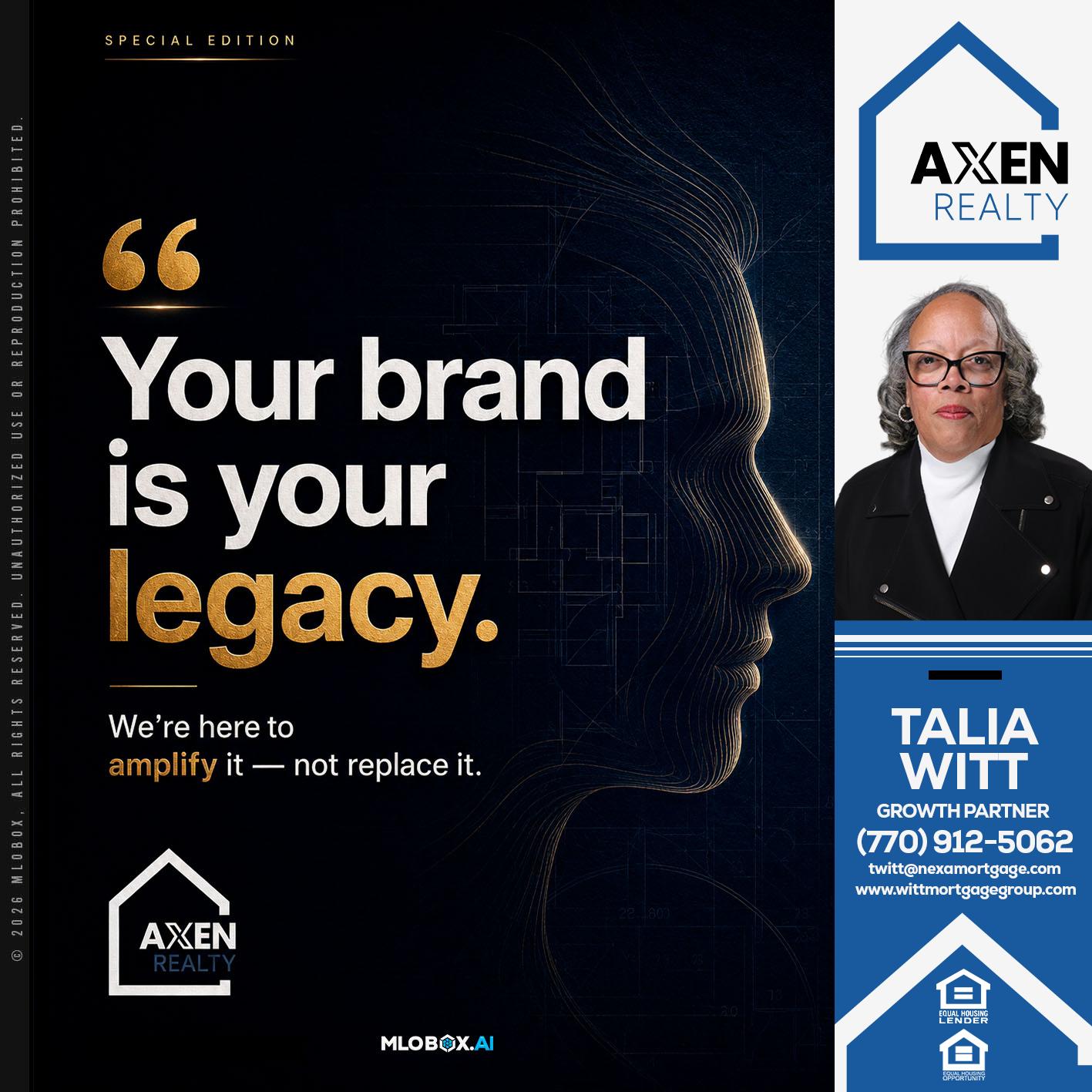 your brand - Talia Witt -Sr Loan Consultant