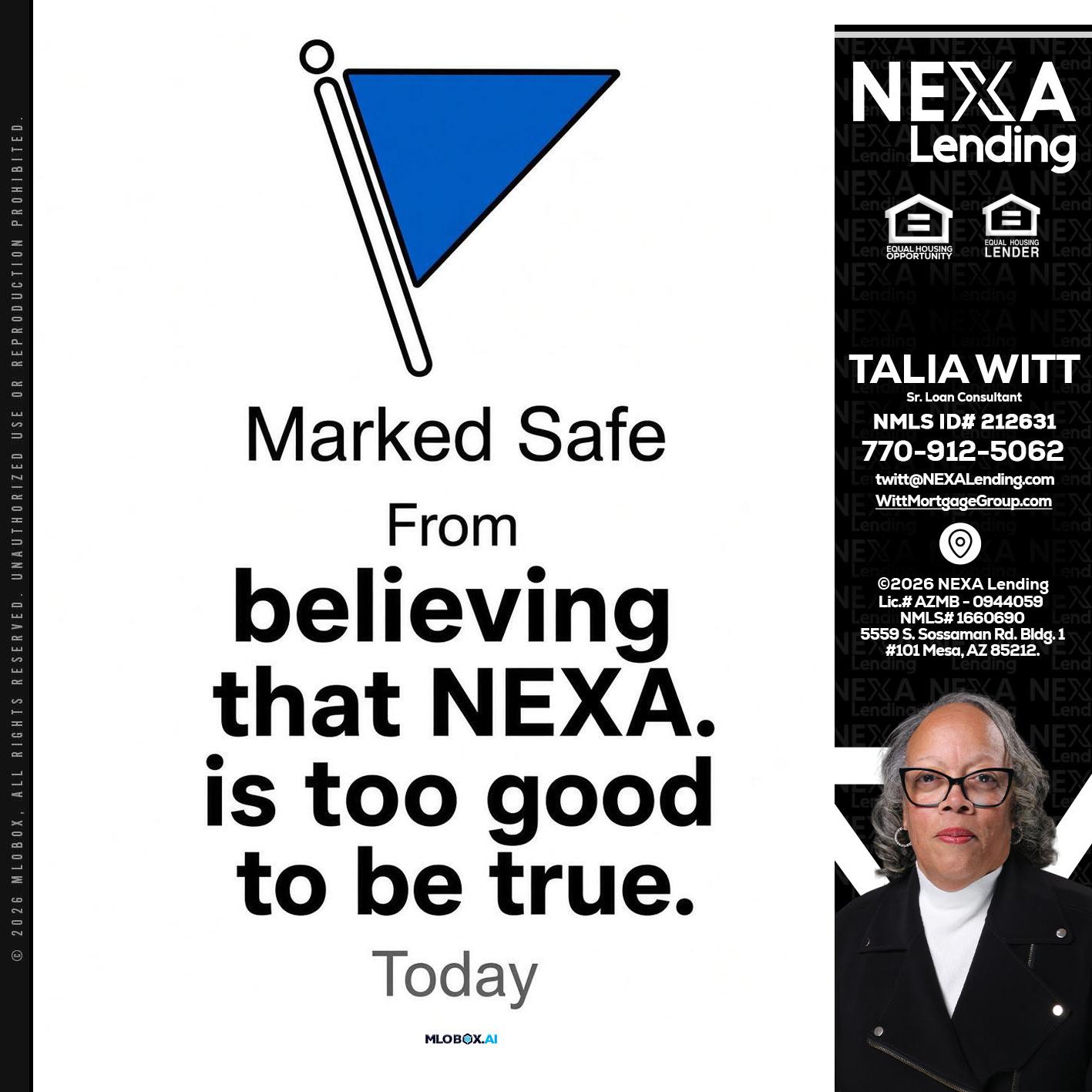 MARKED SAFE - Talia Witt -Sr Loan Consultant
